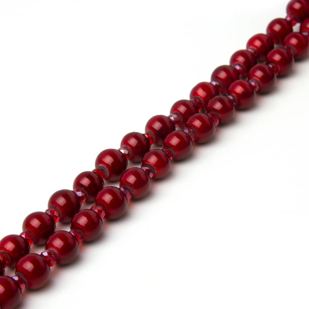 5mm 200 Count Round Translucent Dark Red Beads USA Fishing Tackle